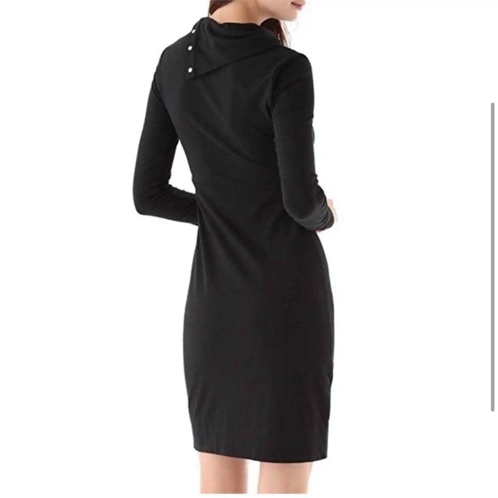 Diane von Furstenberg long sleeve black turtle dress - Picture 2 of 9